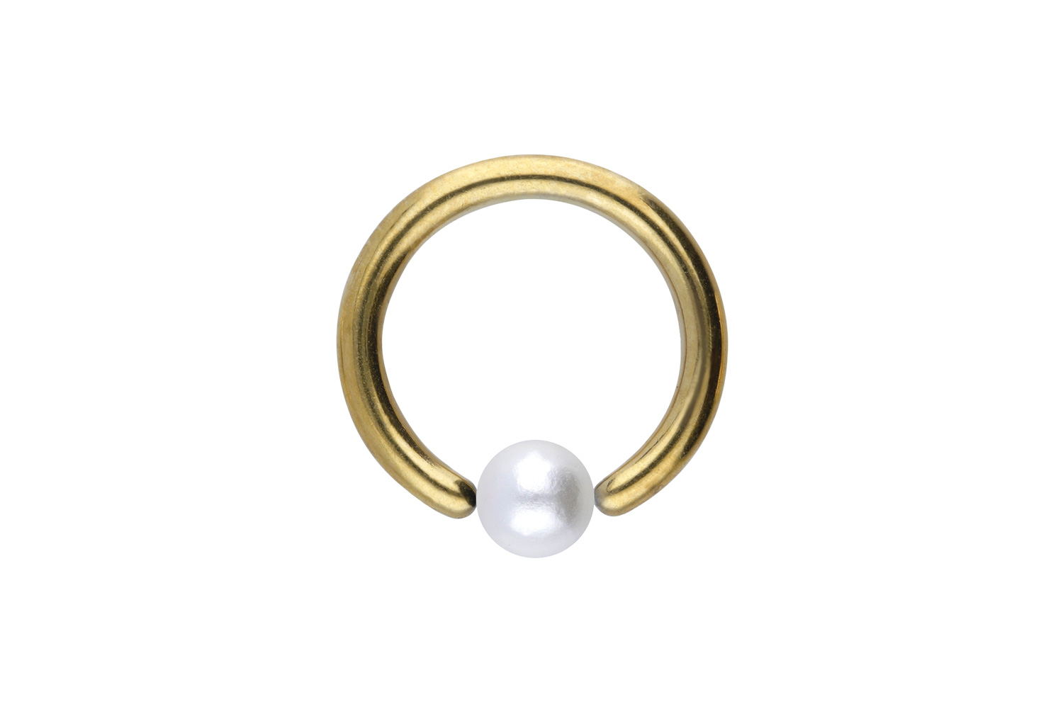 Chirurgenstahl Klemmkugelring Piercing SYNTHETISCHE PERLE